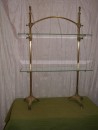 Brass shelves display