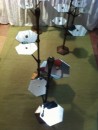 Art d&eacute;co vintage brass stand display