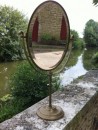 Vintage Siegel brass boutique mirror