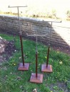 Three vintage stand displays