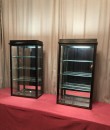 Pair of antique shop wall display cases.
