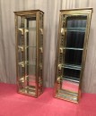 Pair of antique shop wall display cases.