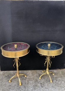 Exceptional pair of old luxury store display cases.