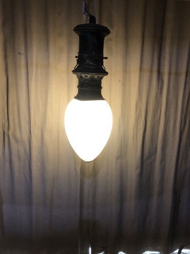 Old hanging lamp, shop lantern.