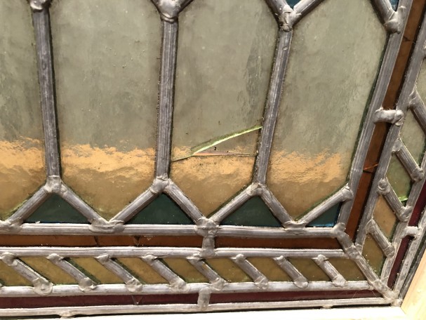 Old stained glass window.