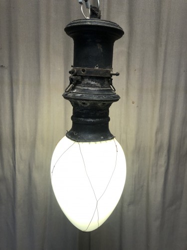 Old hanging lamp, shop lantern.