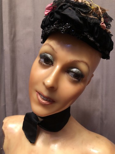 Old wax mannequin bust.