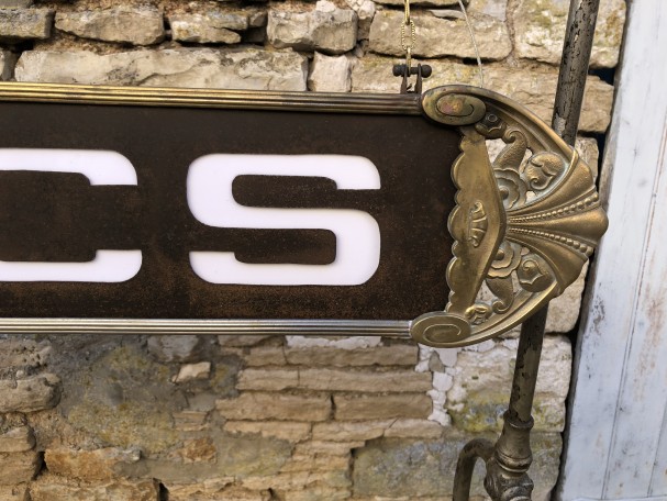 Former indoor tobacco shop sign.