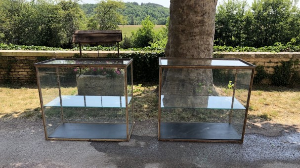Pair of former display cases.
