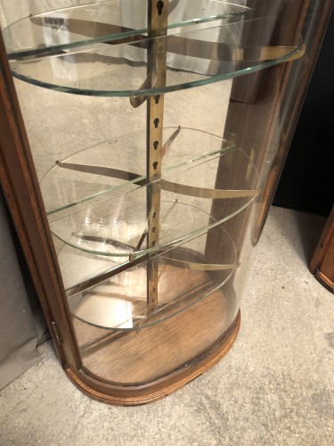 Pair of old wall display cases.