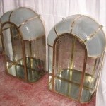 Pair of vitrines with dome