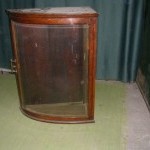 Oak and curved glass display case
