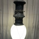 Old hanging lamp, shop lantern.
