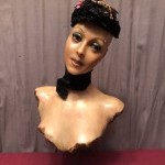Old wax mannequin bust.