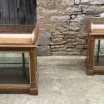 Pair of store display counters.