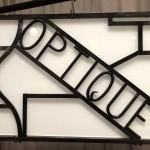 Old optician's sign.optical store.