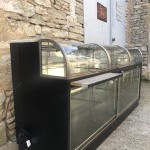 Important old display cabinet for confectionery, bakery, pastry shop.