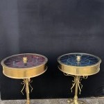 Exceptional pair of old luxury store display cases.