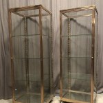 Pair of old shop display cases.