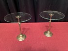 Pair of old small display stands.