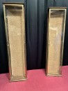 Pair of antique wall-mounted jewelry display cases.