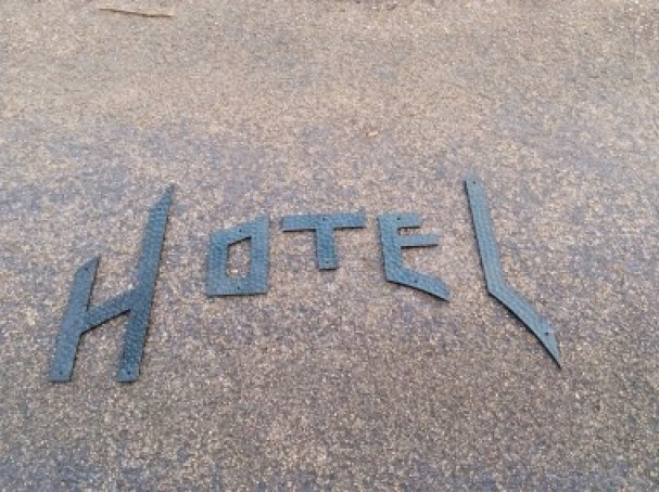 Vintage hotel sign