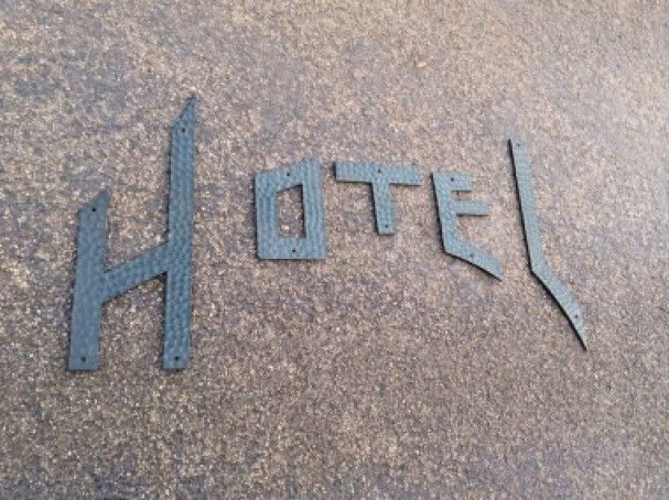 Vintage hotel sign