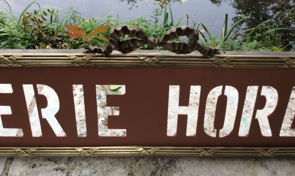 Vintage indoor advertising sign