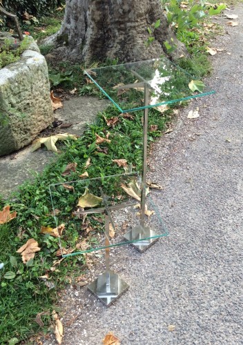 Vintage pair of shop stand display.