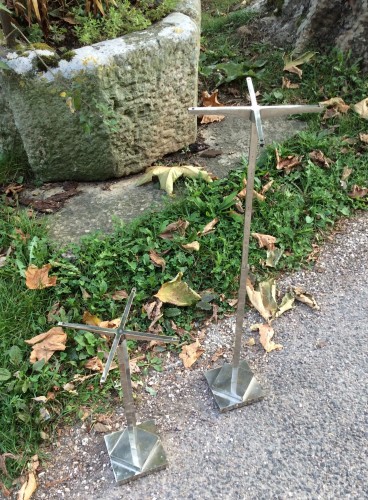 Vintage pair of shop stand display.