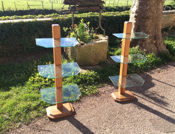 Pair of vintage stand displays