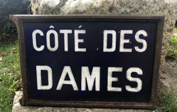 Old ceramic sign.(sold)