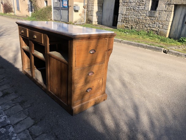 Old baker's counter furniture.