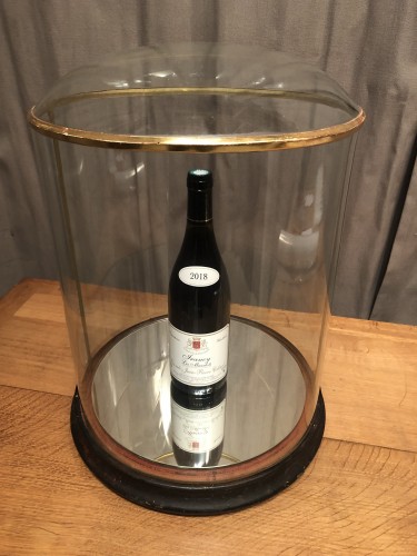 Antique globe, display case.