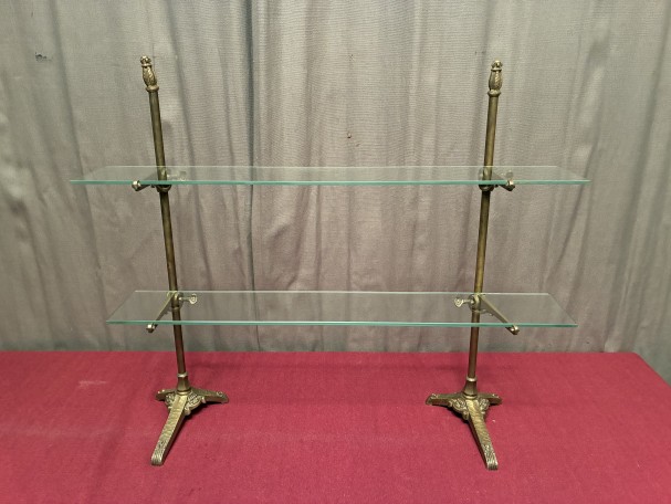 A collection of old shop shelf brackets.