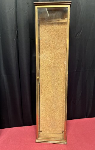 Pair of antique wall-mounted jewelry display cases.