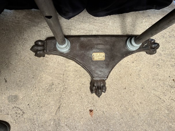 Antique display stand, draper's shelves.