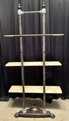 Antique display stand, draper's shelves.