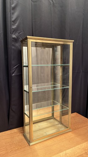 Small antique wall-mounted display case.