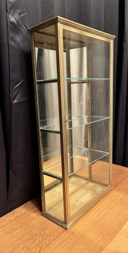 Small antique wall-mounted display case.