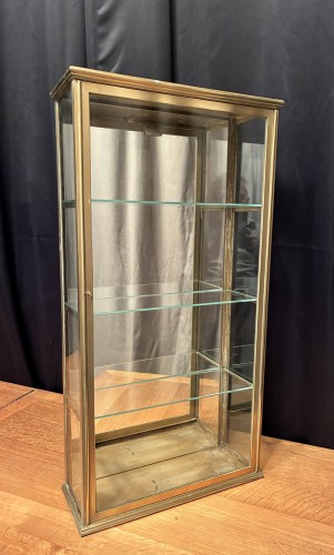 Small antique wall-mounted display case.