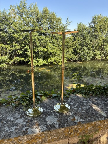 Pair of shelf brackets.