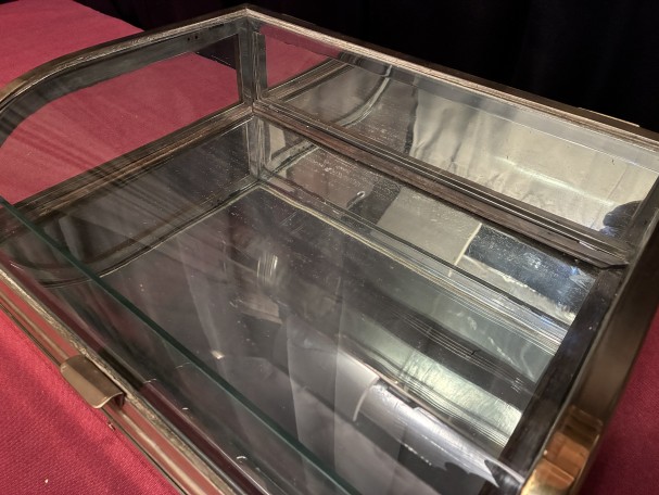 Small antique shop counter display case.