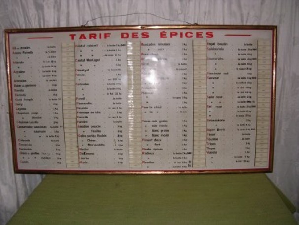 French bakery price list of spices
