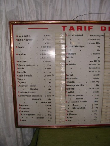 French bakery price list of spices
