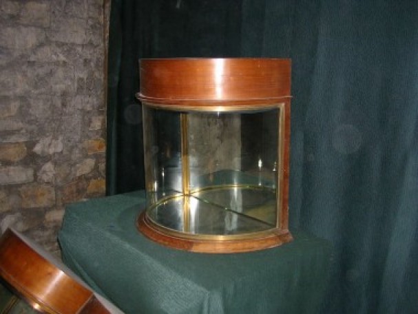 Vintage hat shop display cases