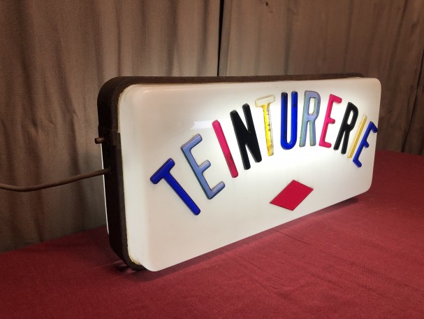 Old dry cleaners sign.
