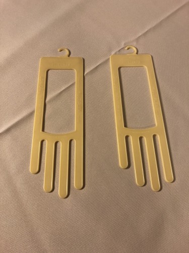 Pair of glove displays.