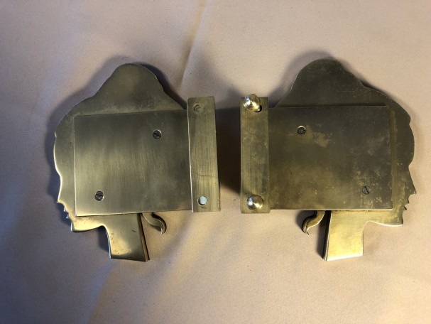 Hair salon door handles.