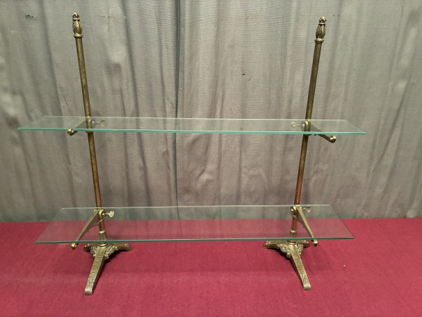 A collection of old shop shelf brackets.